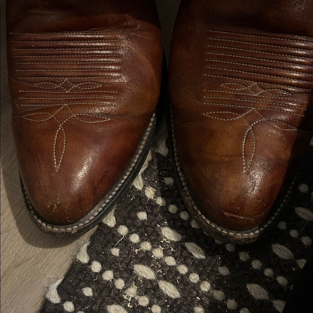 Tony Lama Brown Heeled Boots - Picture 5 of 6